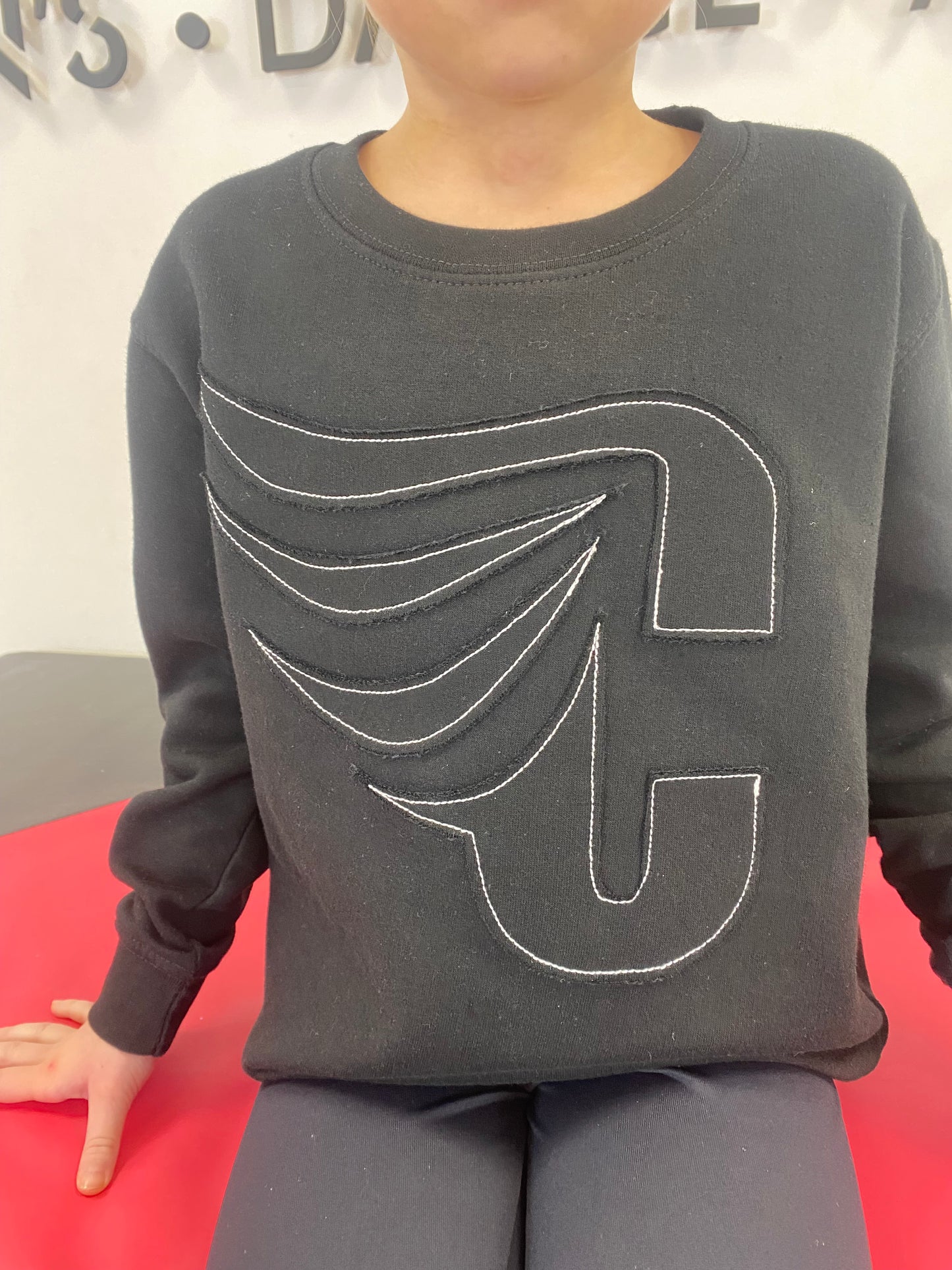 Unisex Kids Jumper With Black Logo Appliqué