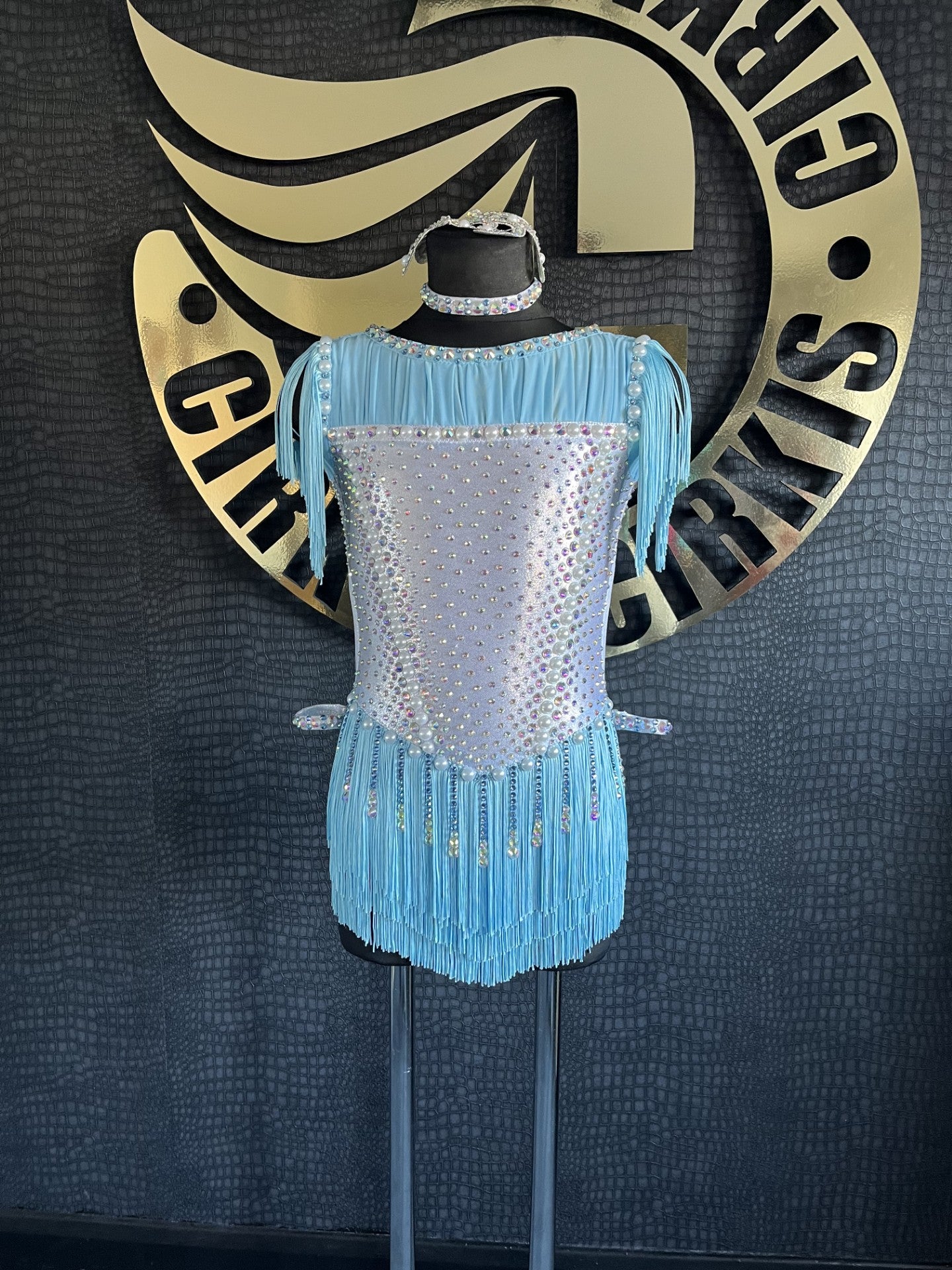 Age 9-11 Years, Ice Blue & Silver Stage Costume