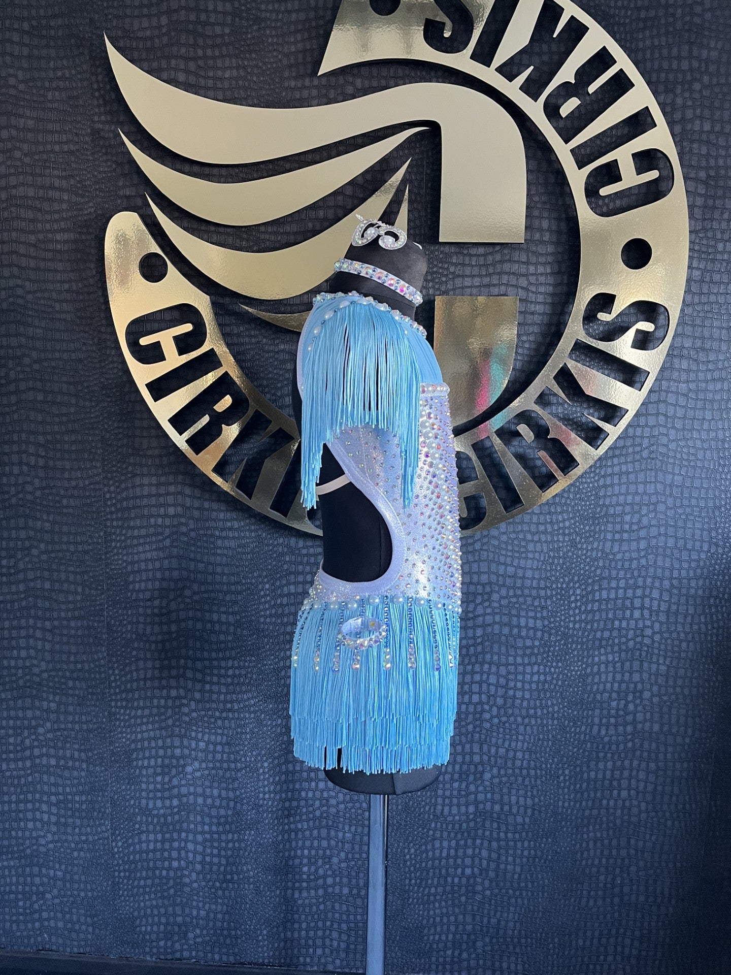 Age 9-11 Years, Ice Blue & Silver Stage Costume