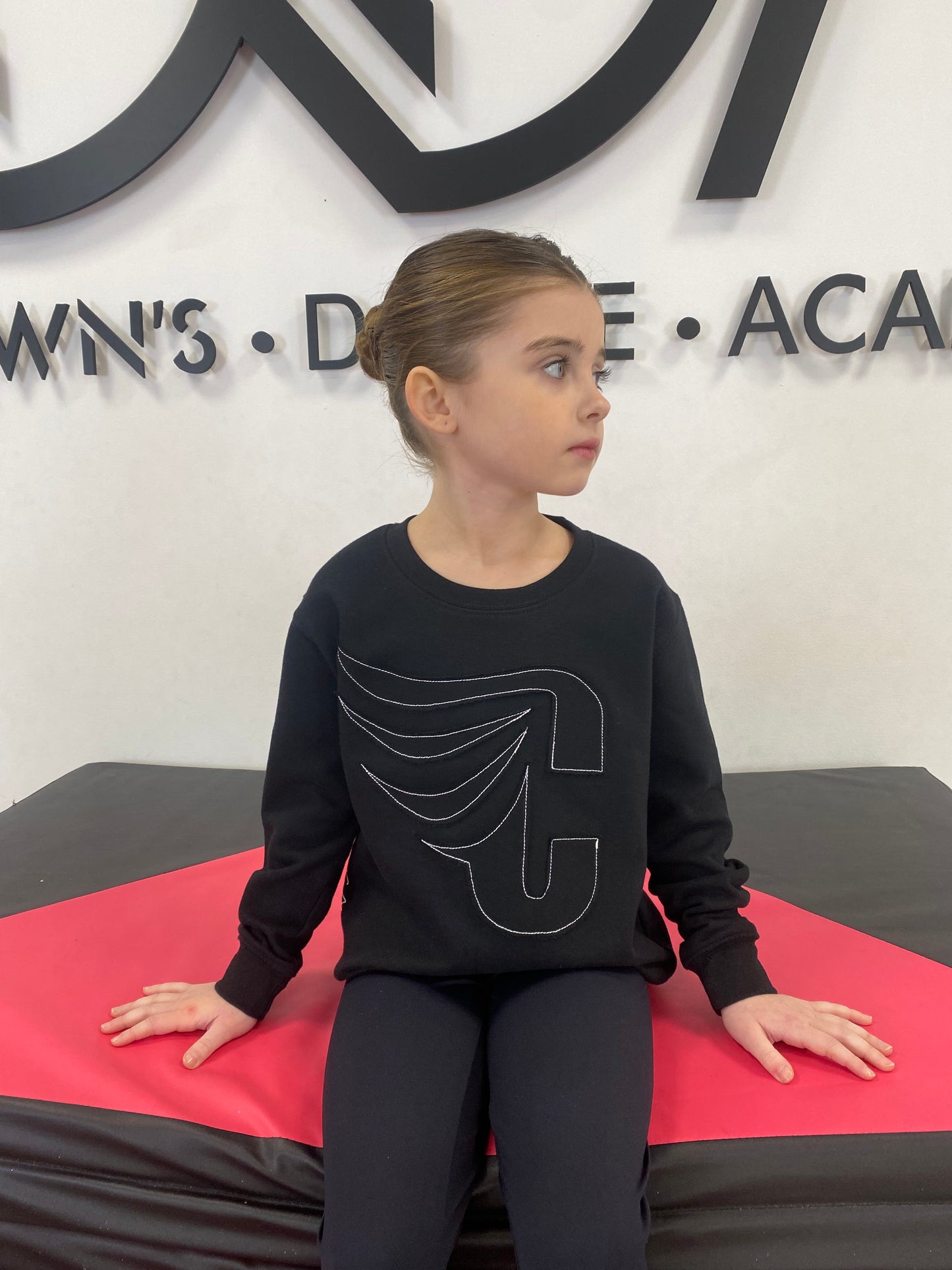 Unisex Kids Jumper With Black Logo Appliqué