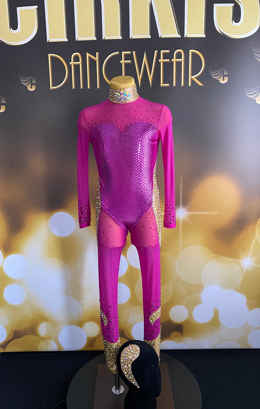 Age 9-11 Acro Style Catsuit Costume.