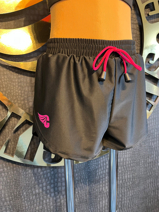 Cirkis Essentials Girls Black Loose Fit Dance Shorts.