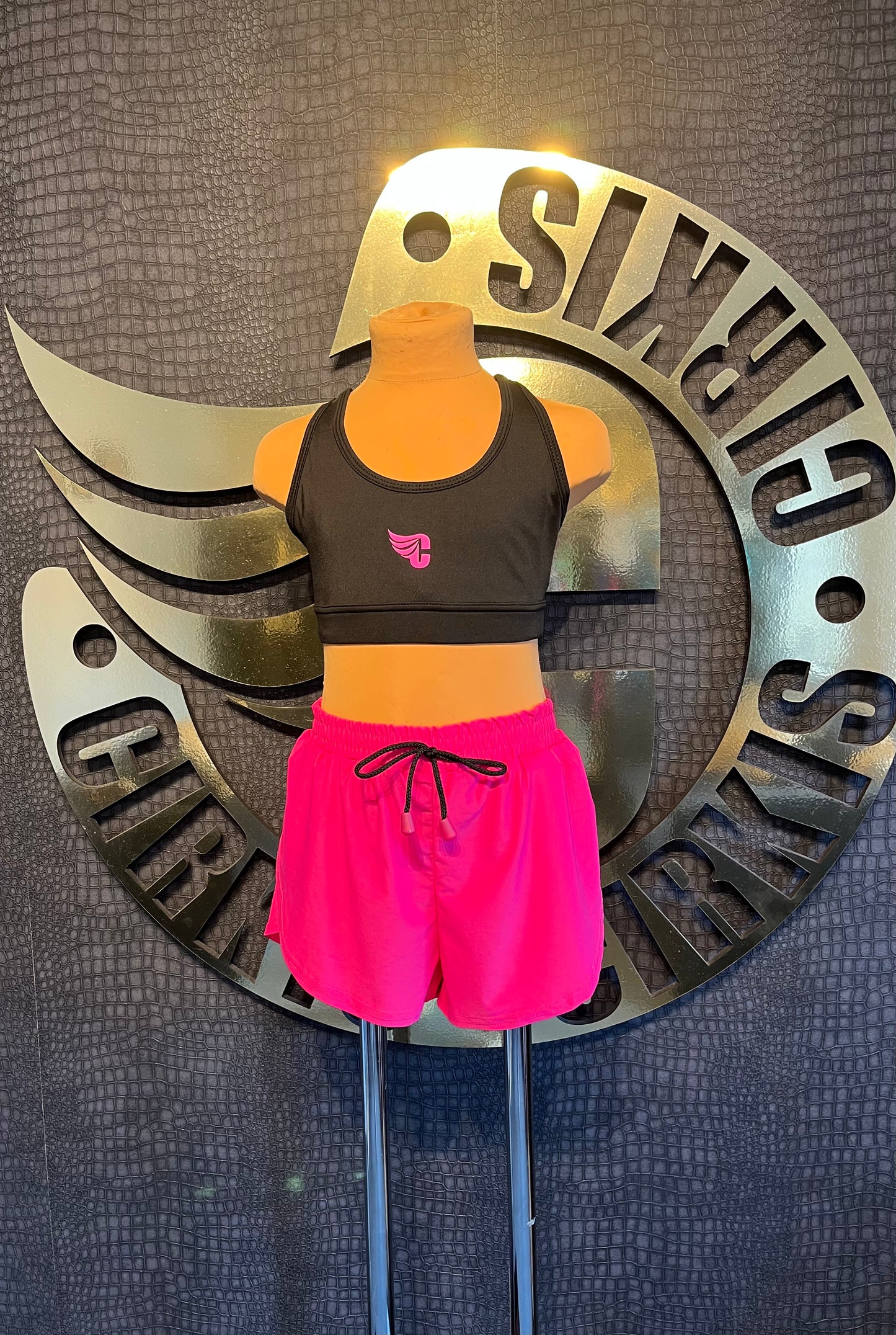 Cirkis Essentials Girls Pink Loose Fit Dance Shorts.