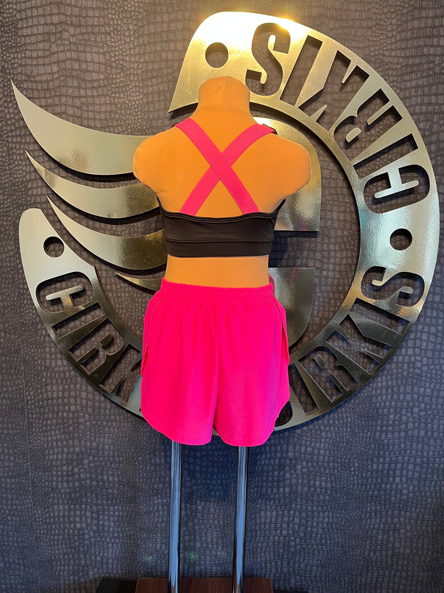 Cirkis Essentials Girls Pink Loose Fit Dance Shorts.