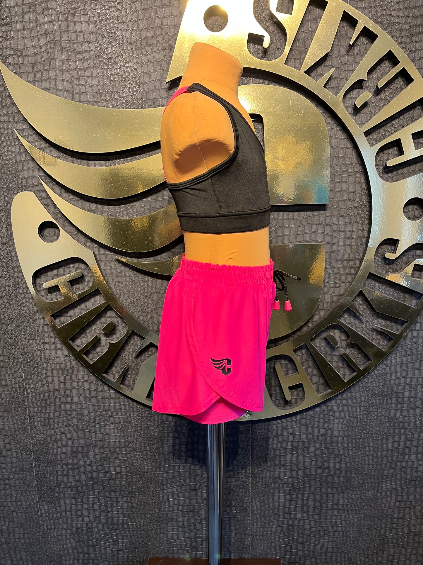 Cirkis Essentials Girls Pink Loose Fit Dance Shorts.