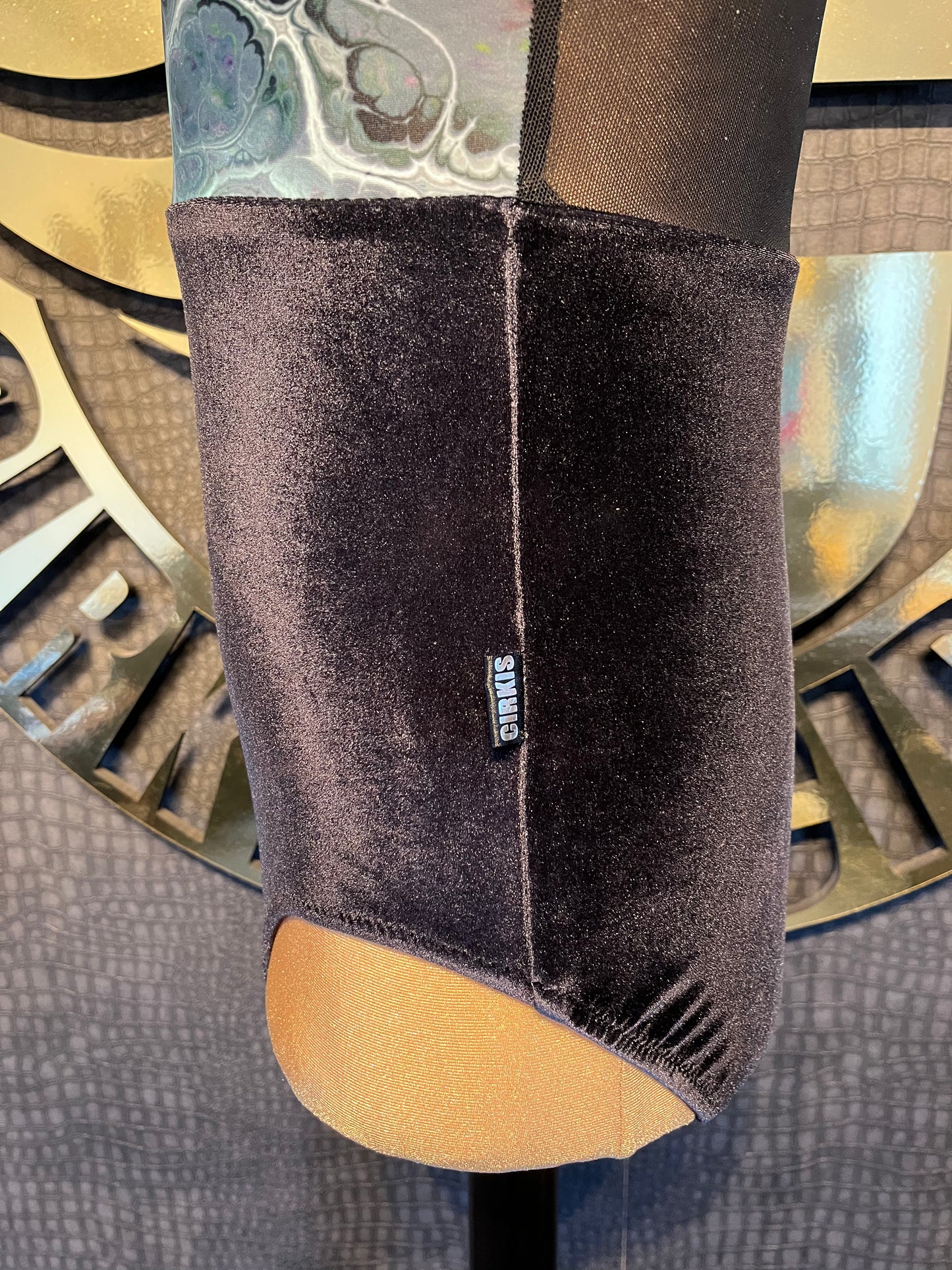 Girls Midnight Poison Lycra And Velvet Mesh Back Leo