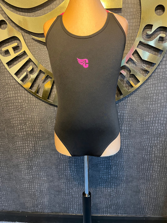 Cirkis Essentials Girls Black Ballet Cut Leotard