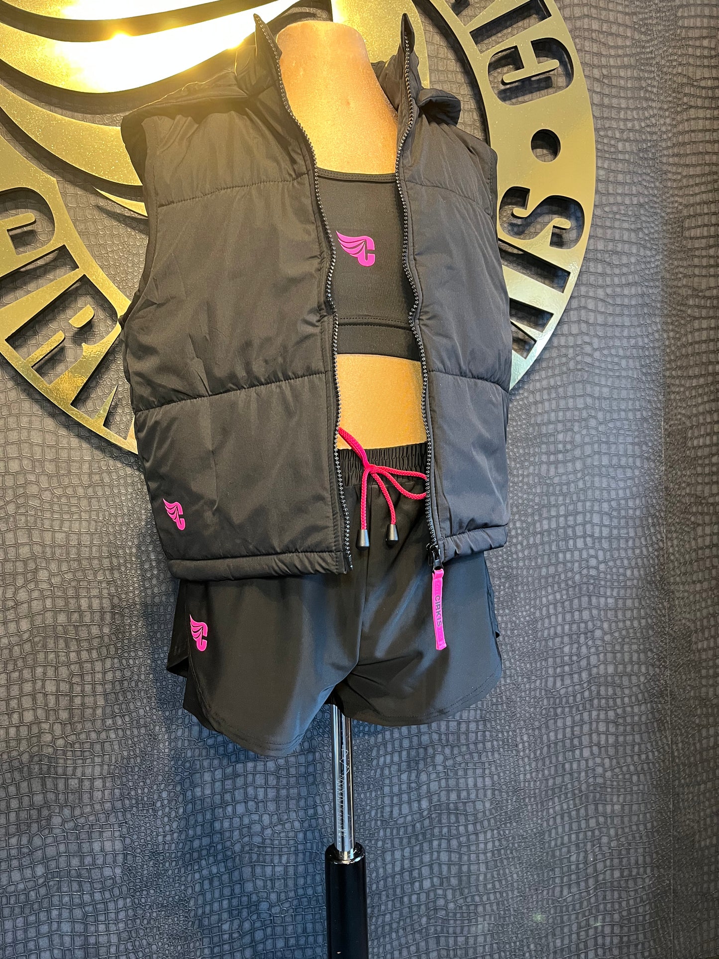 Cirkis Essentials Girls Black Padded Gilet With Hood