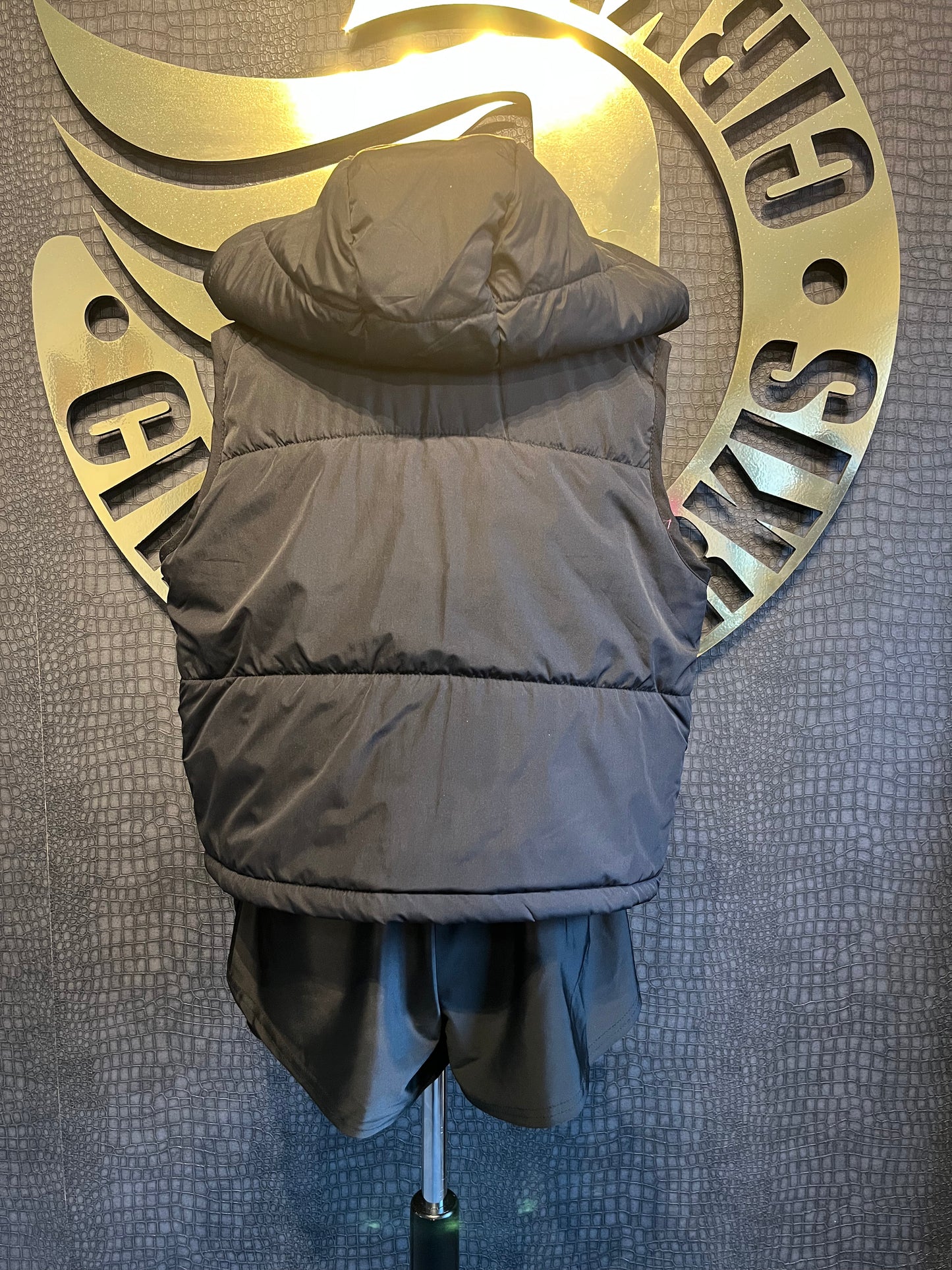 Cirkis Essentials Girls Black Padded Gilet With Hood