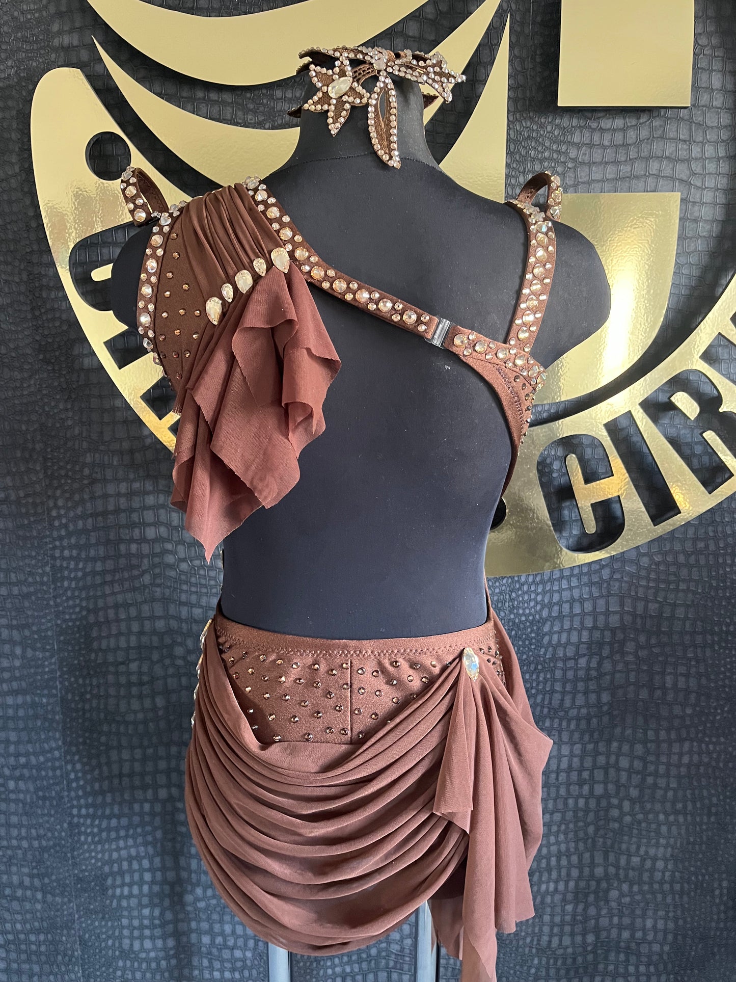 Age 11-13 years, Chocolate Brown, Lyrical/Modern Costume.