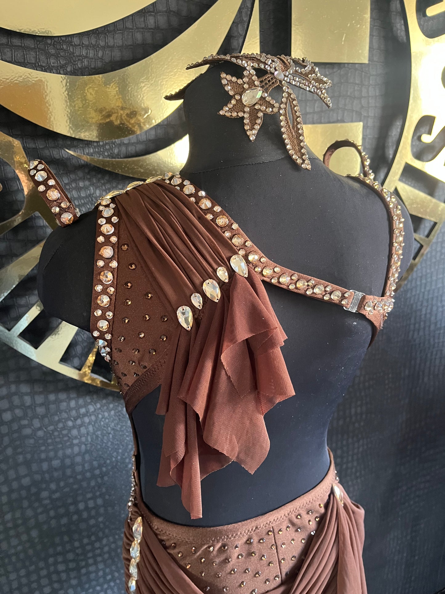 Age 11-13 years, Chocolate Brown, Lyrical/Modern Costume.